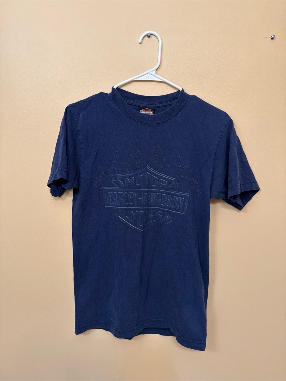 Harley-Davidson Navy Short Sleeve Embossed Logo Tee